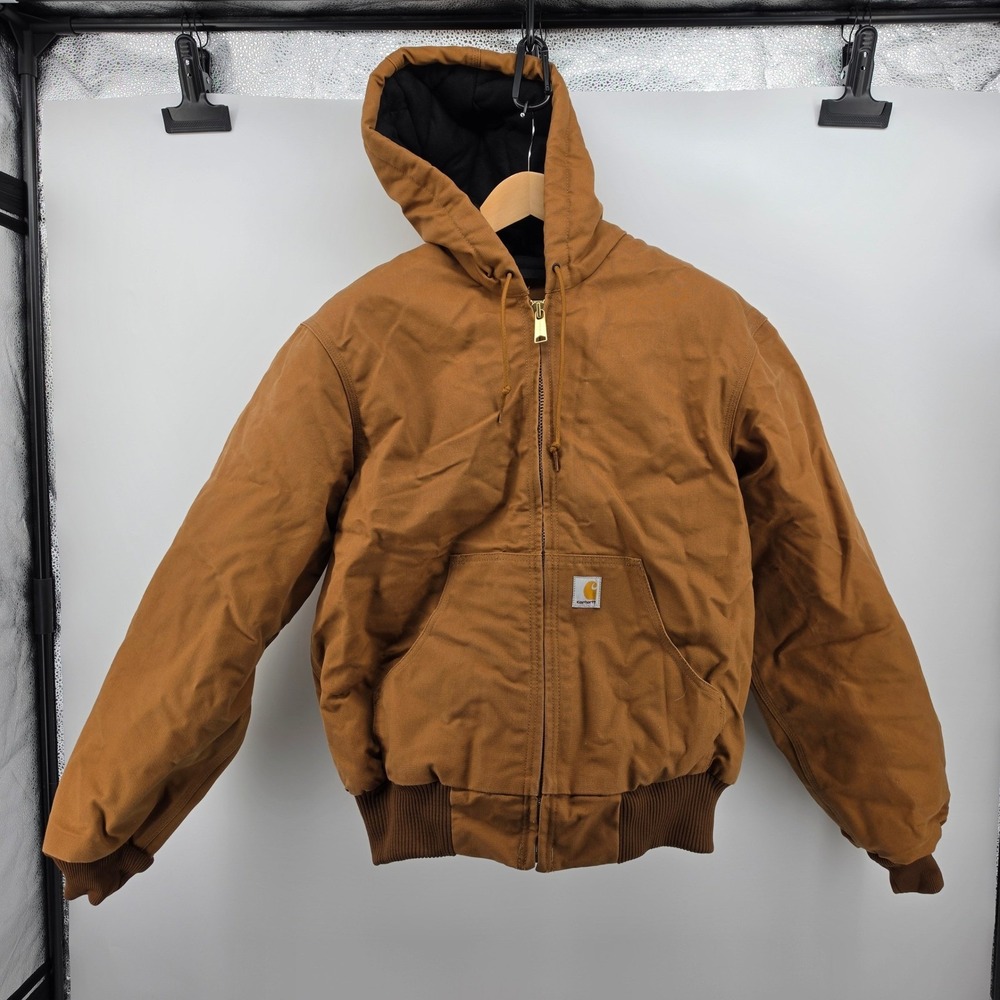 Carhartt Loose Fit Washed Duck Insulated Active Jac Brown OJ0140-M Mens Medium